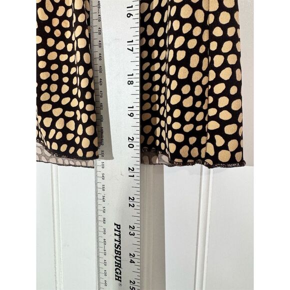 Y2K Self Esteem Strapless Babydoll Brown Polka Dot Empire Waist Tube Top M - Picture 5 of 9